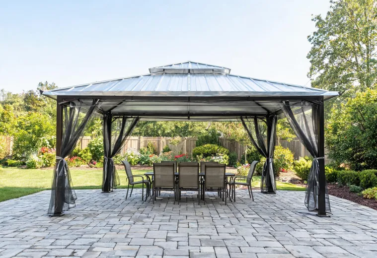 Galvanized steel roof gazebo