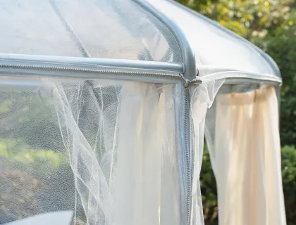 Gazebo curtains and mosquito netting