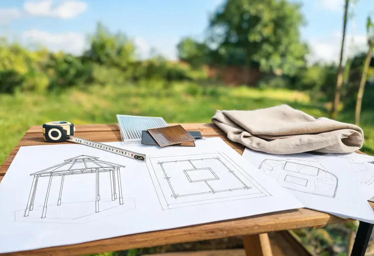 Outdoor structure planning table